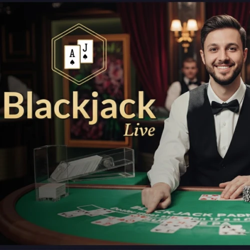 Mesa de Live Blackjack contra o crupiê no cassino ao vivo Onabet.