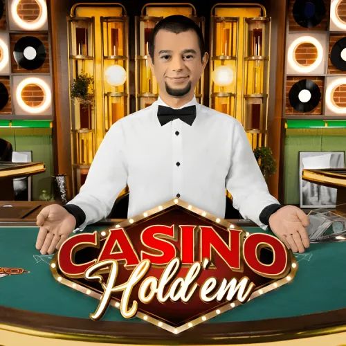 Mesa de Live Casino Hold'em (pôquer contra o crupiê) no Onabet.