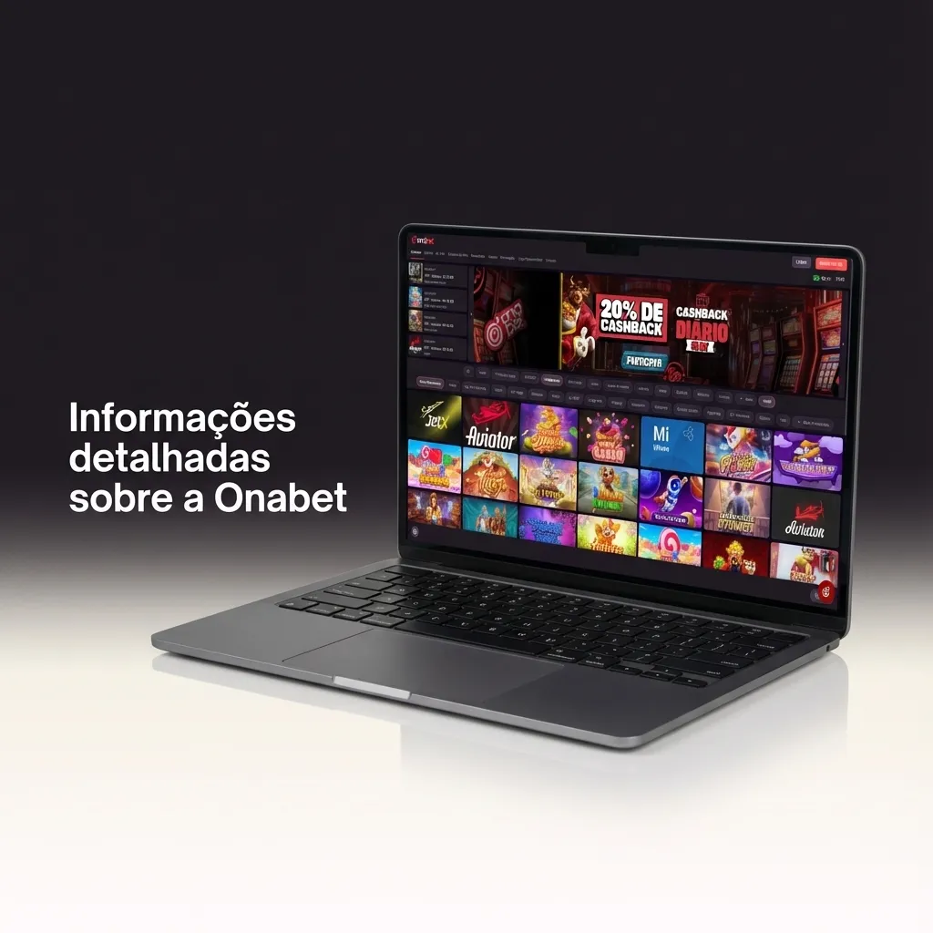Tela da plataforma Onabet com apostas esportivas, cassino online, menus em português e destaque para segurança e app móvel