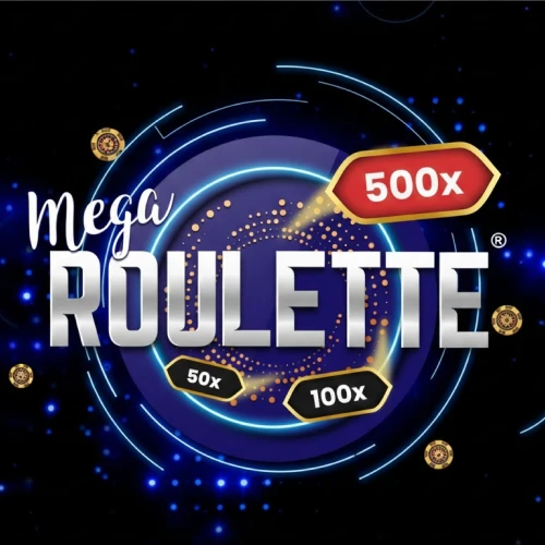 Mesa de Mega Roulette ao vivo com multiplicadores no cassino Onabet.