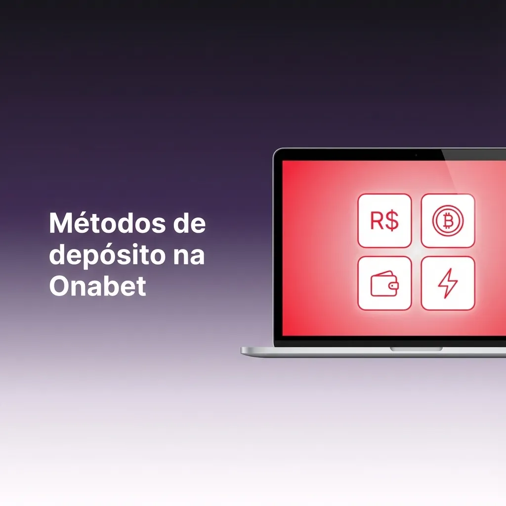 Tela da Onabet mostrando opções de depósito em reais via Pix, carteira digital e outros métodos, em site ou app