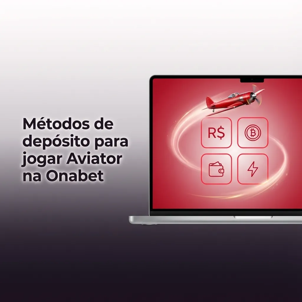Tela da Onabet exibindo métodos de depósito em reais, como Pix, cartão, boleto, carteiras digitais e criptomoedas para Aviator