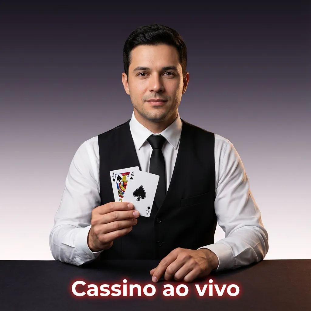 Mesa de cassino ao vivo com crupiê profissional em frente a roleta e cartas, transmitida em vídeo com chat interativo.